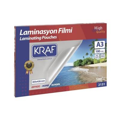 Kraf Laminasyon Filmi Parlak A3 100 Micron 100'lü - 1