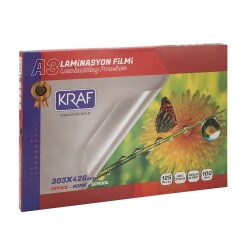 Kraf Laminasyon Filmi Parlak A3 125 Micron 100'lü - 1