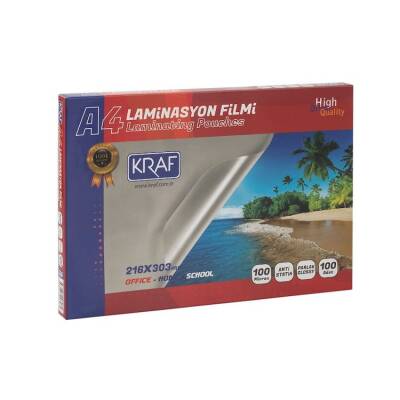 Kraf Laminasyon Filmi Parlak A4 100 Micron 100'lü - 1