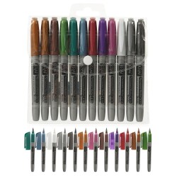 Kraf Permanent Marker Metalik 12 Renk - 1