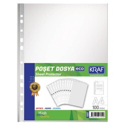 Kraf Poşet Dosya A4 Eco 100'lü Paket - 1