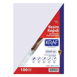 Kraf Resim Kağıdı 25x35 cm 100'lü Paket - 1