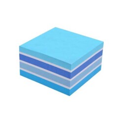 Kraf Yapışkanlı Not Kağıdı Küp 76x76 mm 400 yp Pastel Mavi 7676BL - 1