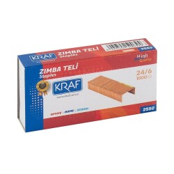 Kraf Zımba Teli 24/6 Sarı 1000'li 255G - Kraf