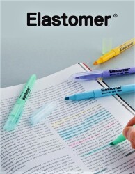 Lineplus Elastomer Fosforlu Kalem Pastel Renkler 6'lı Paket - 4