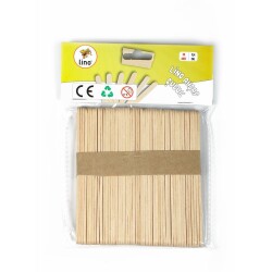 Lino Ahşap Dondurma Çubuğu Naturel 11,4 cm 50'li - 1