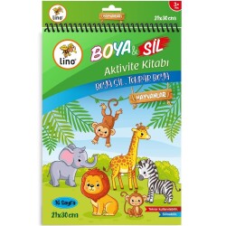 Lino Boya & Sil Aktivite Boyama Kitabı A4 Ebat HAYVANLAR - 1