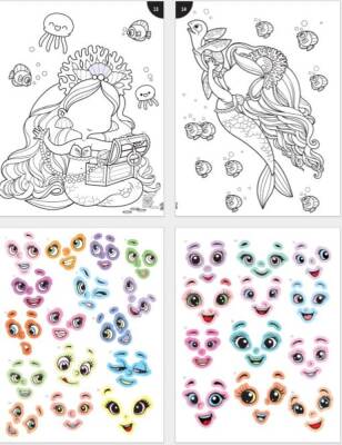 Lino Funny Faces Stickerli Boyama Kitabı DENİZ KIZI LS-702 - 3