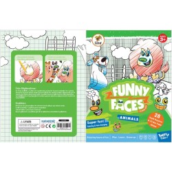 Lino Funny Faces Stickerli Boyama Kitabı HAYVANLAR LS-701 - 1