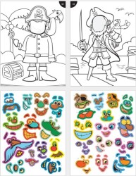 Lino Funny Faces Stickerli Boyama Kitabı KORSANLAR LS-703 - 3