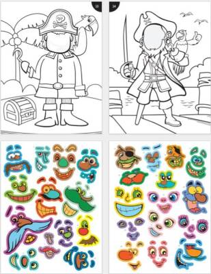 Lino Funny Faces Stickerli Boyama Kitabı KORSANLAR LS-703 - 3