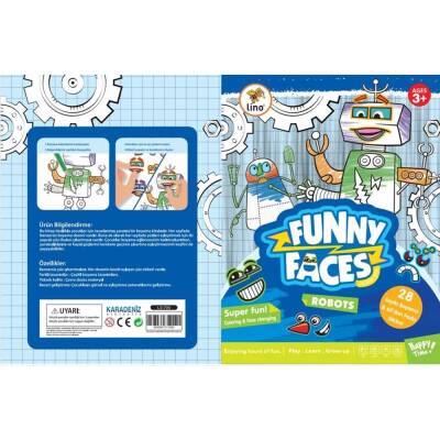 Lino Funny Faces Stickerli Boyama Kitabı ROBOTLAR LS-700 - 1