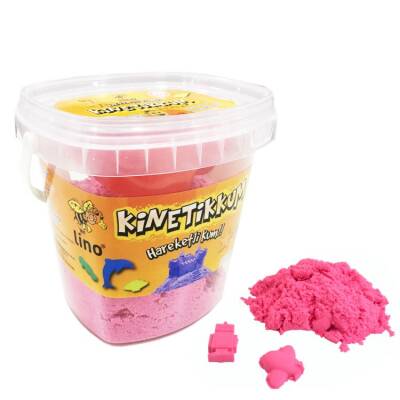 Lino Kinetik Kum 500 gr. Kova + 3 Kalıp PEMBE - 1