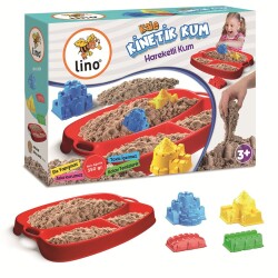 Lino Kinetik Kum Seti KALE (350 gr Kum + Tepsi + 4 Kalıp) - 1