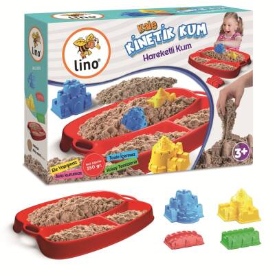 Lino Kinetik Kum Seti KALE (350 gr Kum + Tepsi + 4 Kalıp) - 1