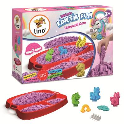 Lino Kinetik Kum Seti UNİCORN (350 gr Kum + Tepsi + 6 Kalıp) - 1