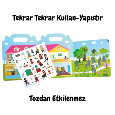 Lino Tekrar Tekrar Kullanılabilen İlk Sticker Kitabım MY HOUSE LS-503 - 2