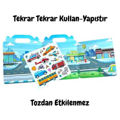 Lino Tekrar Tekrar Kullanılabilen İlk Sticker Kitabım VEHICLES LS-501 - 2