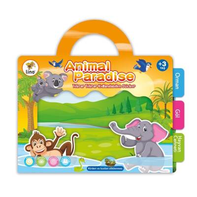 Lino Tekrar Tekrar Kullanılabilen Sticker ANIMAL PARADISE LS-302 - 1