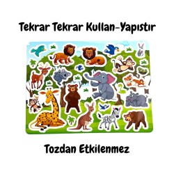Lino Tekrar Tekrar Kullanılabilen Sticker ANIMAL PARADISE LS-302 - 2