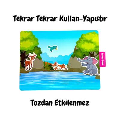Lino Tekrar Tekrar Kullanılabilen Sticker ANIMAL PARADISE LS-302 - 3