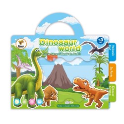 Lino Tekrar Tekrar Kullanılabilen Sticker DINOSAUR WORLD LS-303 - 1