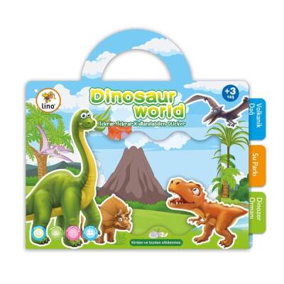 Lino Tekrar Tekrar Kullanılabilen Sticker DINOSAUR WORLD LS-303 - 1