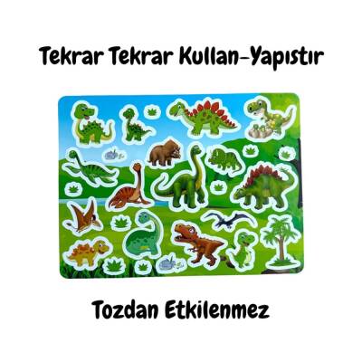 Lino Tekrar Tekrar Kullanılabilen Sticker DINOSAUR WORLD LS-303 - 2
