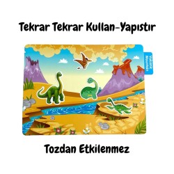 Lino Tekrar Tekrar Kullanılabilen Sticker DINOSAUR WORLD LS-303 - 3