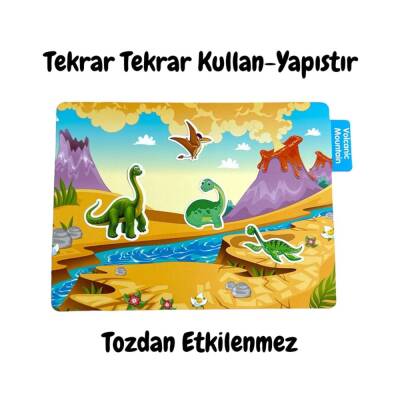 Lino Tekrar Tekrar Kullanılabilen Sticker DINOSAUR WORLD LS-303 - 3