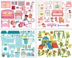 Lino Tekrar Tekrar Kullanılabilen Sticker Pad GÜNLÜK HAYAT LS-602 - 5