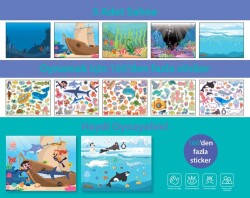 Lino Tekrar Tekrar Kullanılabilen Sticker Pad OKYANUS CANLILARI LS-601 - 2
