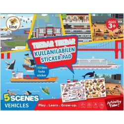 Lino Tekrar Tekrar Kullanılabilen Sticker Pad TAŞITLAR LS-603 - 1