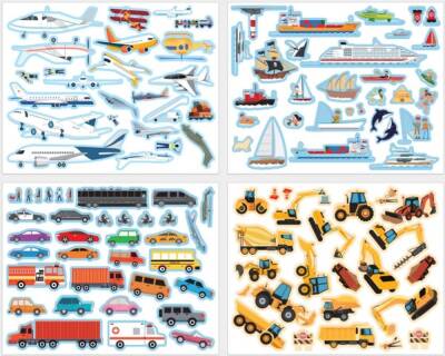 Lino Tekrar Tekrar Kullanılabilen Sticker Pad TAŞITLAR LS-603 - 5