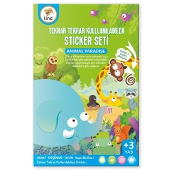 Lino Tekrar Tekrar Kullanılabilen Sticker Seti ANIMAL LS-401 - 1