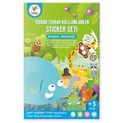 Lino Tekrar Tekrar Kullanılabilen Sticker Seti ANIMAL LS-401 - 1