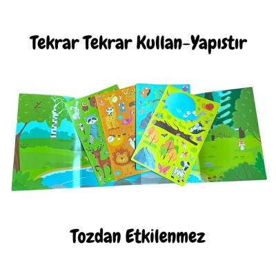 Lino Tekrar Tekrar Kullanılabilen Sticker Seti ANIMAL LS-401 - 2