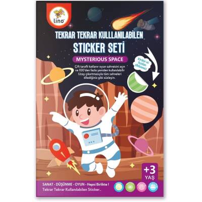 Lino Tekrar Tekrar Kullanılabilen Sticker Seti SPACE LS-400 - 1
