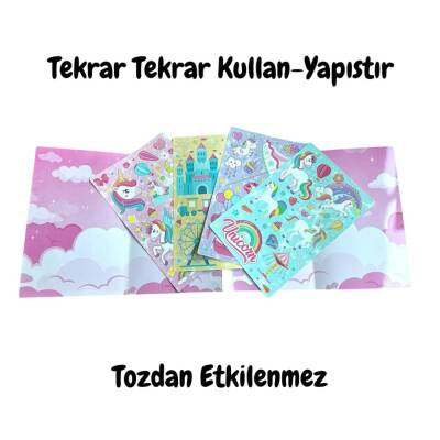 Lino Tekrar Tekrar Kullanılabilen Sticker Seti UNICORNS LS-402 - 2
