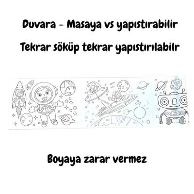 Lino Yapışkanlı Boyama Rulosu DREAM SPACE 86x20 cm LS-102 - 2
