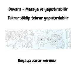 Lino Yapışkanlı Boyama Rulosu FARM 86x20 cm LS-101 - 2