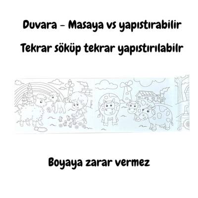 Lino Yapışkanlı Boyama Rulosu FARM 86x20 cm LS-101 - 2