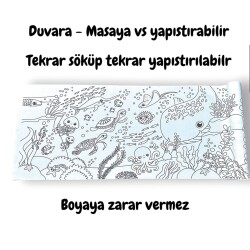 Lino Yapışkanlı Boyama Rulosu SEA WORLD 200x30 cm LS-200 - 2