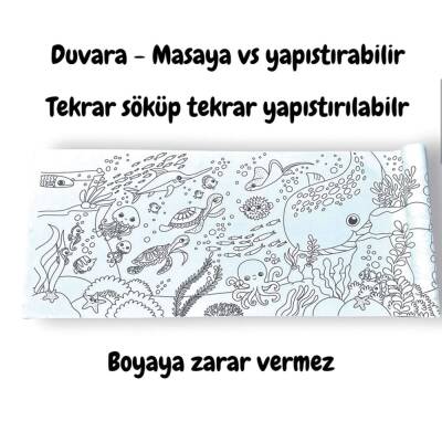 Lino Yapışkanlı Boyama Rulosu SEA WORLD 200x30 cm LS-200 - 2