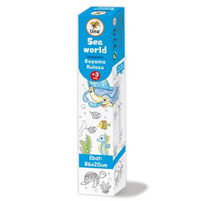 Lino Yapışkanlı Boyama Rulosu SEA WORLD 86x20 cm LS-100 - 1