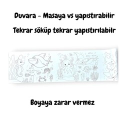 Lino Yapışkanlı Boyama Rulosu SEA WORLD 86x20 cm LS-100 - 2