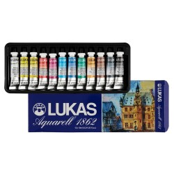 Lukas Aquarell 1862 Profesyonel Tüp Sulu Boya 12 Renk x 10 ml. - 1