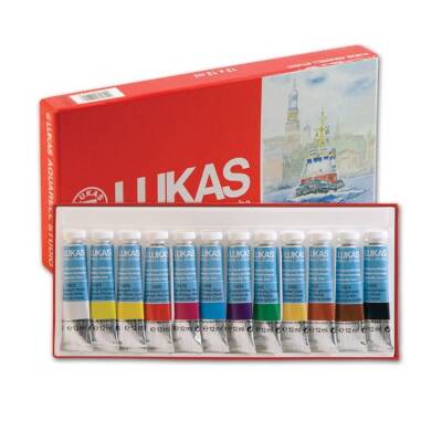 Lukas Aquarell Studio Tüp Suluboya 12 Renk x 12 ml. - 1