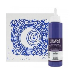 Lukas Studio Linol Baskı Boyası Su Bazlı 250 ml. Ultramarine Mavi - 1