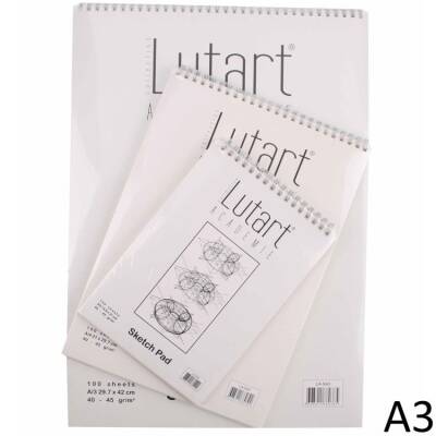 Lutart Sketch Pad Eskiz Bloğu 40-45 gr. A3 100 Sayfa - 1